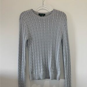 Ralph Lauren Women’s Glittery Cable Knit Sweater, Size M